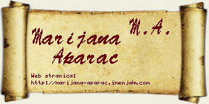 Marijana Aparac vizit kartica